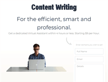 Tablet Screenshot of contentwriting.com